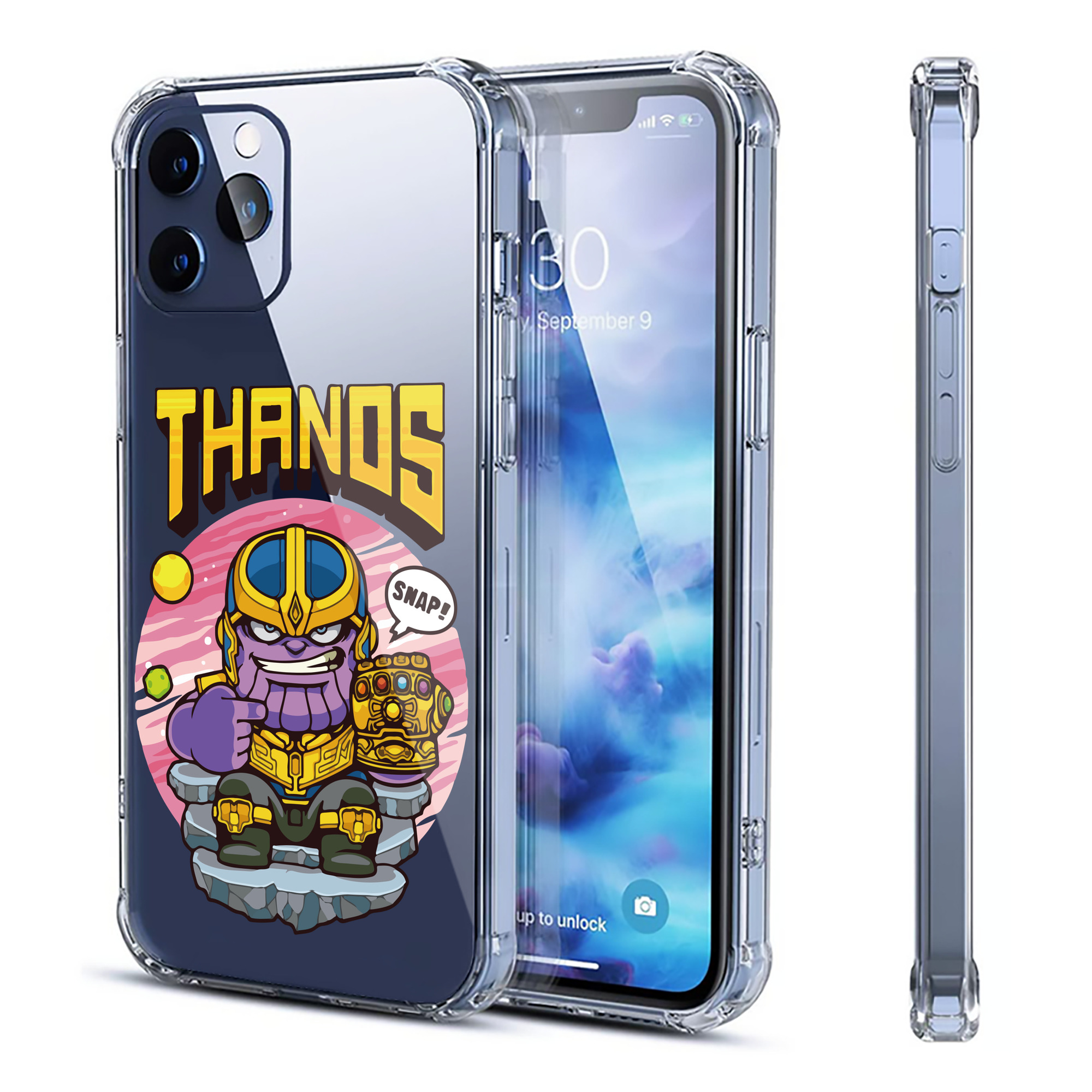 （画像用） アベンジャーズ The Avengers 【iPhone 12シリーズ対応】透明スマホケース（クリアソフトケース）